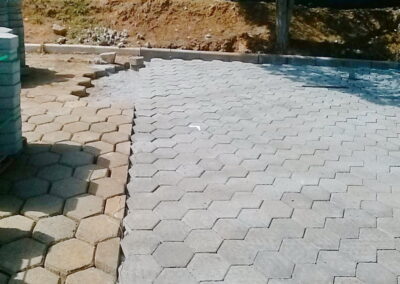 Assentamento de piso e bloquetes